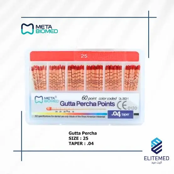 Gutta percha meta 25 taper 4