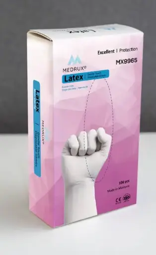 medrux latex gloves 